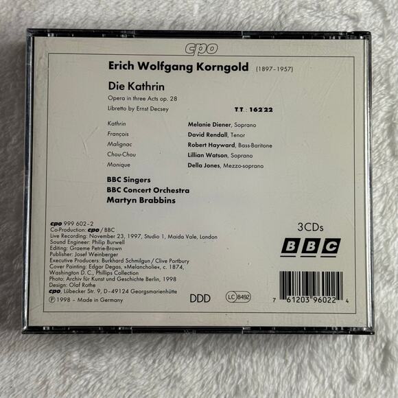 Erich Wolfgang Korngold – Die Kathrin 3CD Opera Set Martyn Brabbins BBC cpo 1998 - Picture 2 of 9